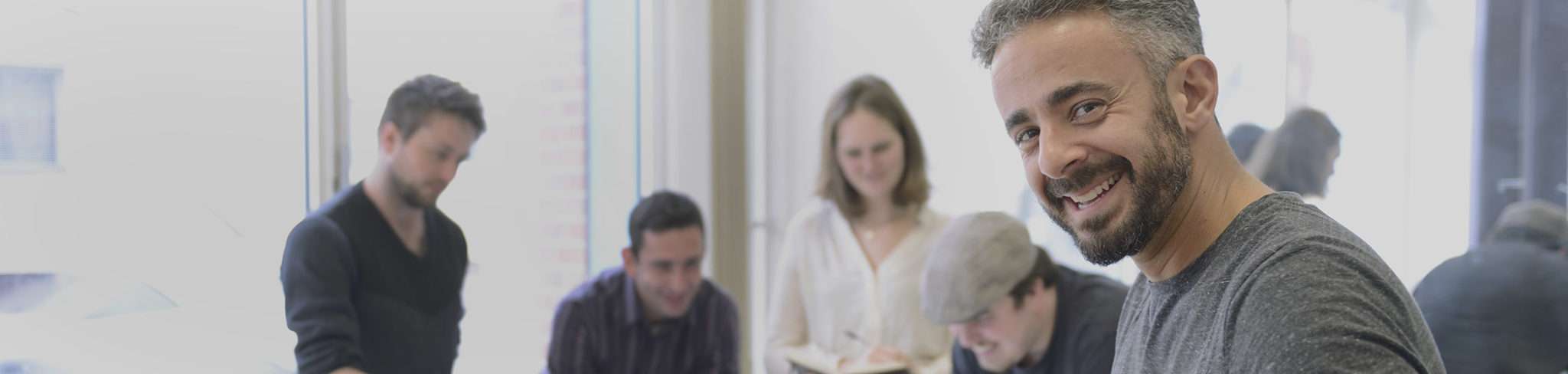 Smiling man in an office