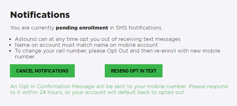 sms enroll